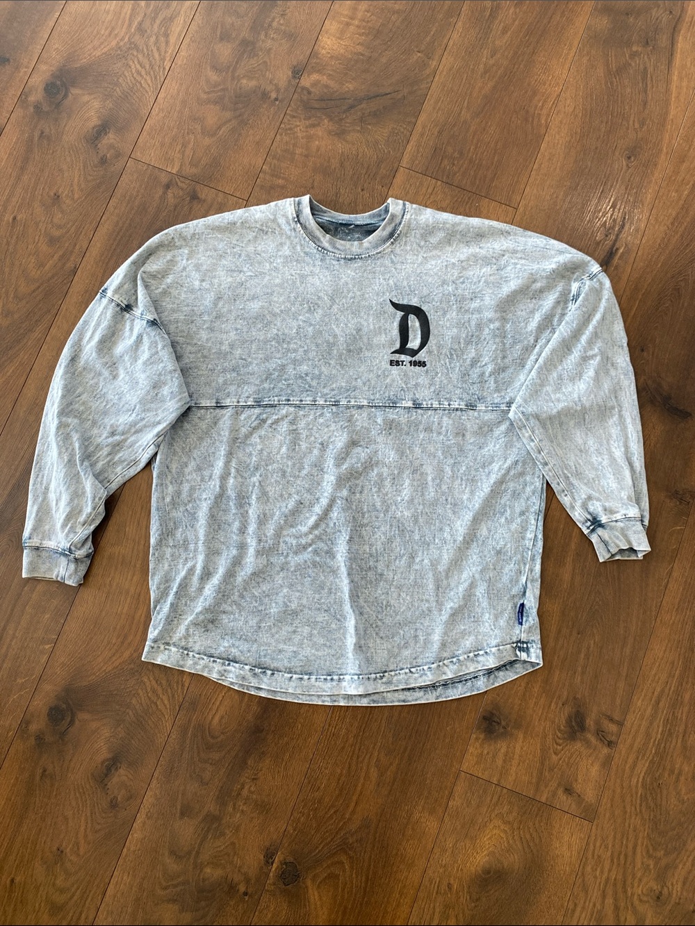 Disney Parks Disneyland Resort Acid Wash  Denim Style Spirit Jersey Size Small